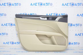 Door trim card front left Ford Fusion mk5 13-16 beige, wood insert