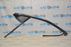 Glass seal front left Lincoln MKX 16- with upper chrome molding, triangle glass, small scratches, for polishing
