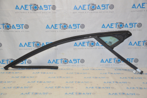 Glass seal front left Lincoln MKZ 13-16 with upper chrome molding, glass triangle, scratches