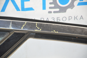 Glass seal front left Lincoln MKZ 13-16 with upper chrome molding, glass triangle, scratches