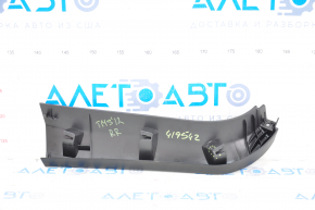 Trunk door trim right Tesla Model S 12-20 black, crack in crepe