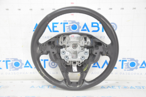 Naked steering wheel Ford Fusion mk5 13-20 black leather, worn
