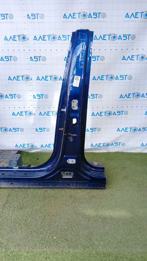 Front quarter left Hyundai Santa FE 19-20 blue, with central pillar