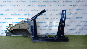 Front quarter left Hyundai Santa FE 19-20 blue, with central pillar