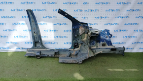 Front quarter left Hyundai Santa FE 19-20 blue, with central pillar
