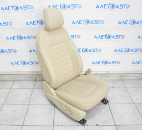 Passenger seat Ford Fusion mk5 13-16 electric, with airbag, heating, leather beige