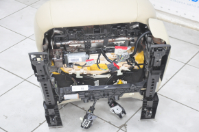Driver's seat Ford Fusion mk5 13-16 electric, with airbag, heating, beige leather, cracks in leather
