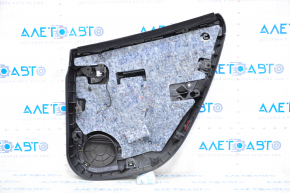 Door trim card rear left Tesla Model S 12-15 pre-rest leather black, with beige insert, with backlight, bump on chrome, leather defect