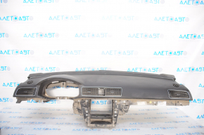 Dashboard front panel without AIRBAG VW Passat b7 12-15 USA black, top trim has burst