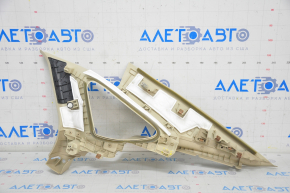 Upper left rear pillar trim Ford Fusion mk5 13-16 beige, broken crepe, whitened plastic