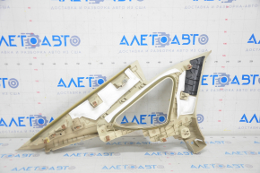Upper right rear pillar trim Ford Fusion mk5 13-16 beige, broken crepe, scratch, plastic turned white