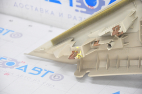 Upper right rear pillar trim Ford Fusion mk5 13-16 beige, broken crepe, scratch, plastic turned white