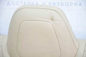Back row of seats 2nd row Tesla Model S 12-15 pre-rest, beige, heated, scratches, dented leather