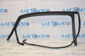 Upper rear left door molding VW Passat b8 16-19 USA chrome with glass seal, minor scratches