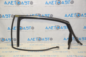 Upper rear left door molding VW Passat b7 12-15 USA chrome with glass seal, minor scratches