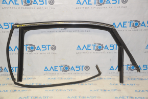 Upper rear left door molding VW Passat b7 12-15 USA chrome with glass seal, minor scratches