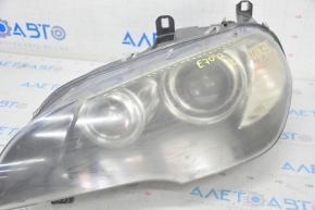 Front left headlight complete BMW X5 E70 07-11 prerest xenon, adaptive, for polishing, micro-cracks