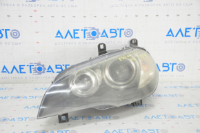 Front left headlight complete BMW X5 E70 07-11 prerest xenon, adaptive, for polishing, micro-cracks
