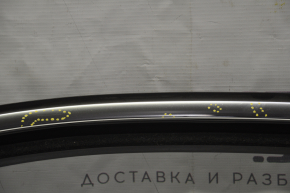 Upper rear right door molding VW Passat b8 16-19 USA chrome with glass seal, minor scratches