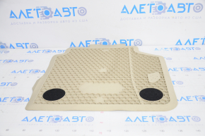 Rear left interior mat BMW 7 G12 15- rubber, beige,