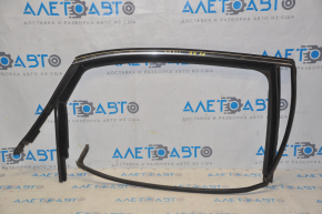 Upper rear right door molding VW Passat b7 12-15 USA chrome with glass seal, minor scratches