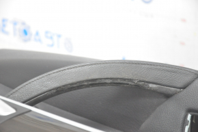 Door trim card rear left BMW X5 E70 07-13 with curtain black, wood insert, tears, peeled plastic handle, cracked fastener