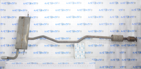 Exhaust line for 1 pipe Ford Fusion mk5 13-20 2.0 hybrid, plug-in with catalytic converter, rusty, studs sawed off