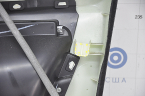 Door trim card front left BMW X5 E70 07-13 black, wood insert, cracks on insert, tear, broken fastener