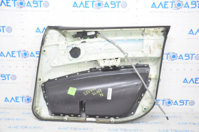 Door trim card front left BMW X5 E70 07-13 black, wood insert, cracks on insert, tear, broken fastener