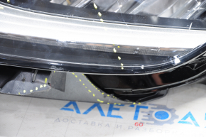 Headlight front left Tesla Model 3 18-20 LED with mount, for polishing, breakage of mount