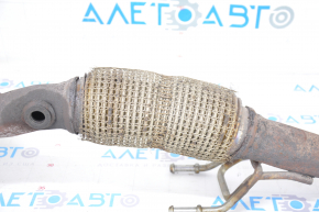 Exhaust manifold with catalytic converter Ford Fusion mk5 13-20 hybrid rusty, mesh torn