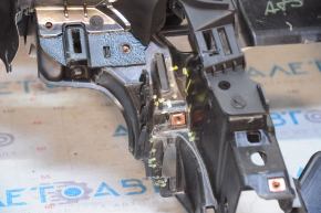 Torpedo front panel without AIRBAG Cadillac ATS 13-19 black, without upper trim, broken visor fastener, scratch on trim, broken frame