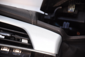 Torpedo front panel without AIRBAG Cadillac ATS 13-19 black, without upper trim, broken visor fastener, scratch on trim, broken frame