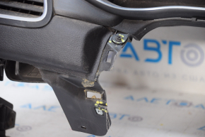 Torpedo front panel without AIRBAG Chrysler 200 15-17 black, tear, contact with water, under chemical treatment, frame is broken