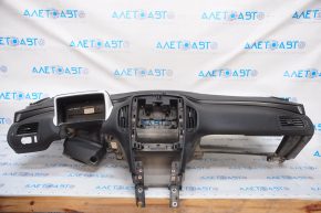 Torpedo front panel without AIRBAG Chevrolet Volt 11-15 black with pad on pillow, break of fastening, scratch