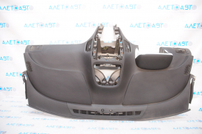 Torpedo front panel without AIRBAG Chevrolet Volt 11-15 black with pad on pillow, break of fastening, scratch