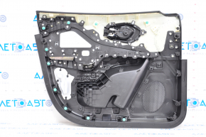 Door trim card front right Jeep Cherokee KL 19-23 black with black insert leather, armrest leather