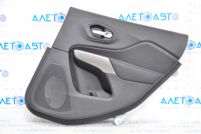 Door trim card rear right Jeep Cherokee KL 19-23 black with black insert leather, armrest leather