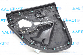Door trim card rear right Jeep Cherokee KL 19-23 black with black insert leather, armrest leather