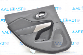 Door trim card rear left Jeep Cherokee KL 19-23 black with black insert leather, armrest leather