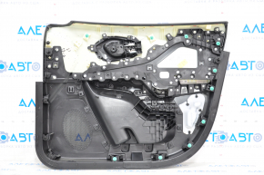 Door trim card front left Jeep Cherokee KL 19-23 black with black insert leather, armrest leather