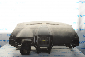 Torpedo front panel with AIRBAG Ford Edge 15-18 black start-stop scratches, contact with water for dry cleaning