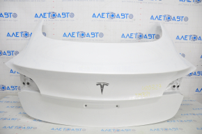 Trunk lid naked Tesla Model 3 21- electric, white PPSW, butt