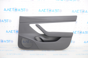 Door trim card front right Tesla Model 3 18-20 leather black, with white insert, with window lift control and door opening button