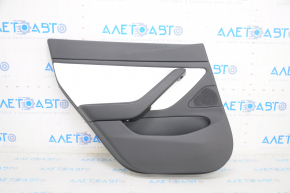 Door trim card rear left Tesla Model 3 18-20 leather black, with white insert, with speaker, with window lift control and door opening button