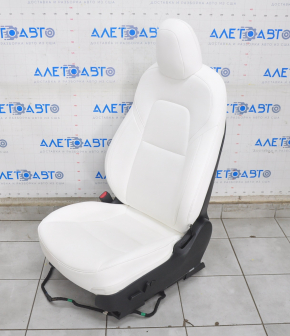 Driver's seat Tesla Model 3 18- white leather, with airbag, electric, heated, with tensioner, scratch