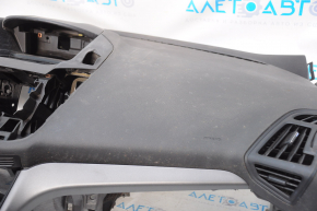 Torpedo front panel without AIRBAG Ford Escape MK3 13-16 prerest black, contact with water, under dry cleaning, broken glove compartment fastener