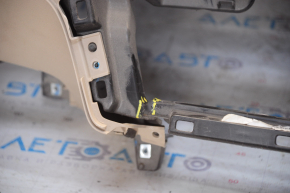 Dashboard front panel without AIRBAG Hyundai Sonata 15-17 black, scratches, broken frame, for chemical treatment