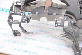 Torpedo front panel without AIRBAG Acura MDX 07-11 black, broken frame, butt
