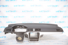 Torpedo front panel without AIRBAG VW Passat b8 16-19 USA black, pressed